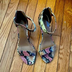 Never worn kitten hills sandals.